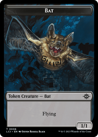 Bat // Vampire (0004) Double-Sided Token [The Lost Caverns of Ixalan Commander Tokens]