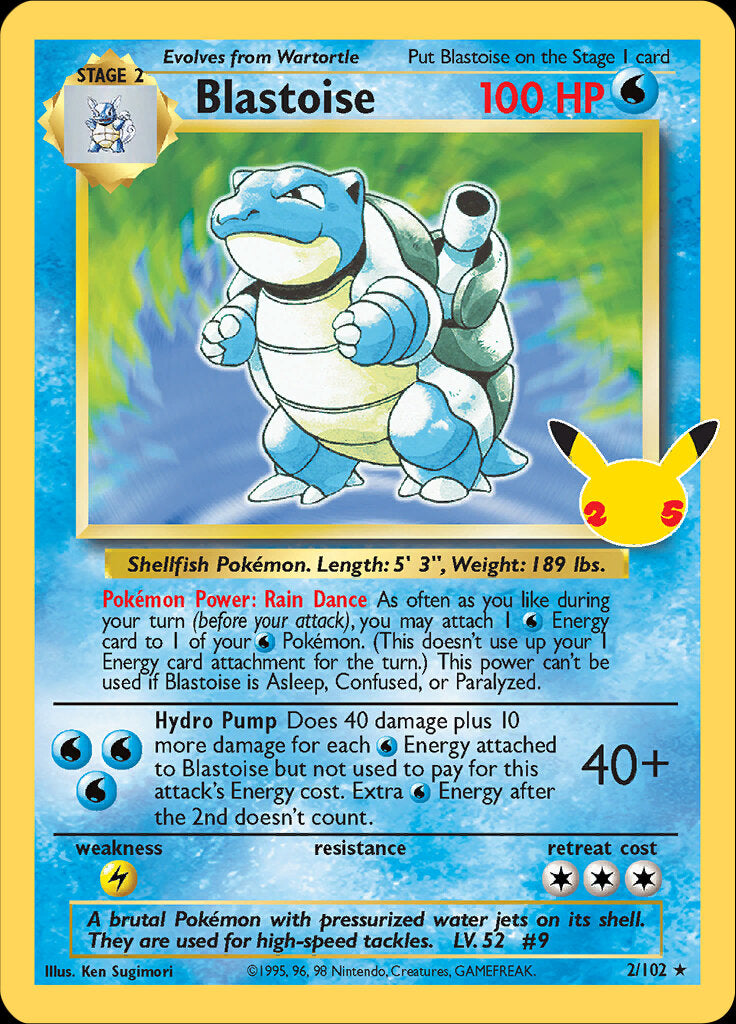 Blastoise Holo 25th shops Anniversary Promo CGC 10 Perfect!