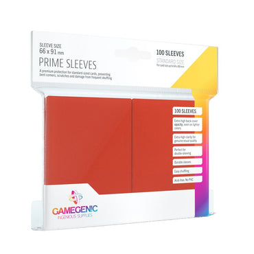 Gamegenic Prime Sleeves Red 100 count