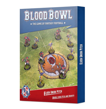BLOOD BOWL ELVEN UNION TEAM PITCH AND DUGOUTS
