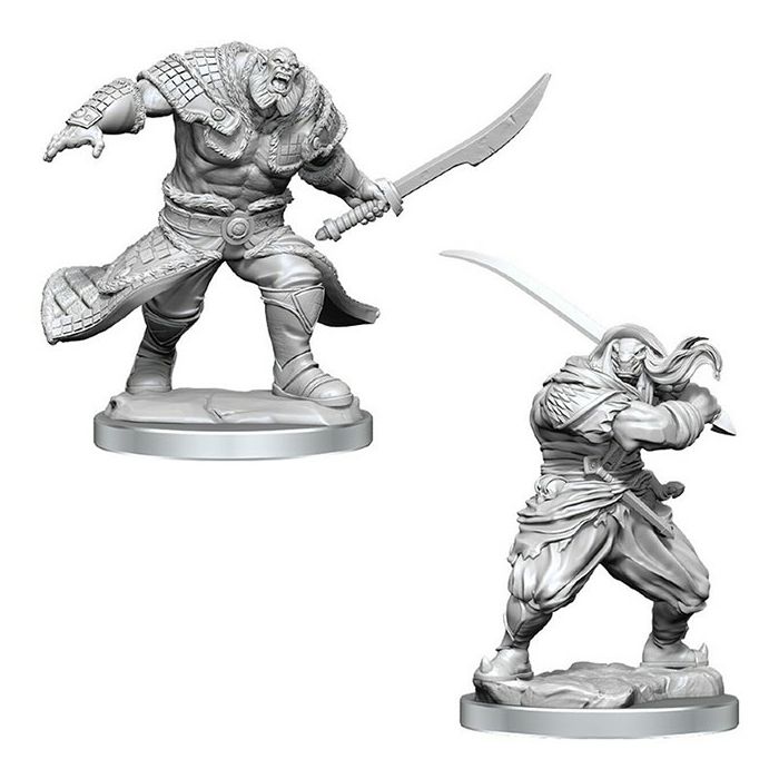 Magic The Gathering Unpainted Miniatures: Zurgo Helmsmasher & Unyielding Krumar