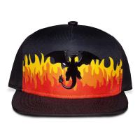 POKEMON Flame Charizard Snapback Baseball Cap, Black