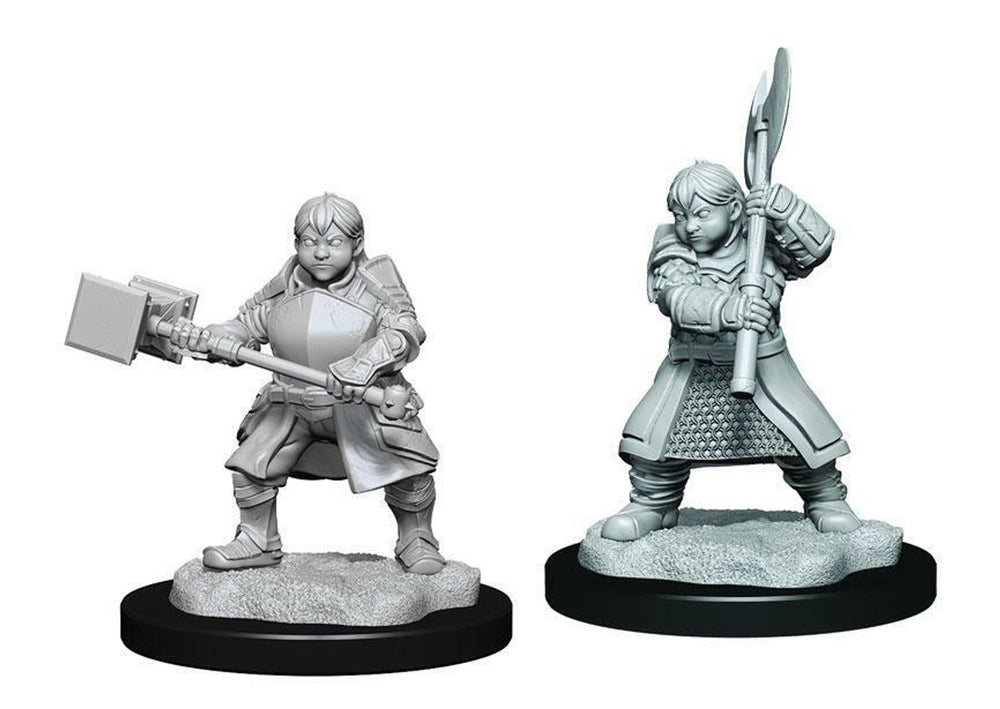 Critical Role Unpainted Miniatures: Dwarf Dwendalian Empire Fighter Female