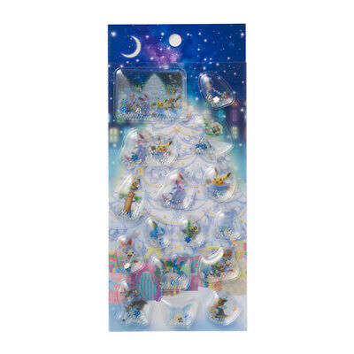 Pokémon Center Original Floating Sequin Sticker - Pokémon Frosty Christmas