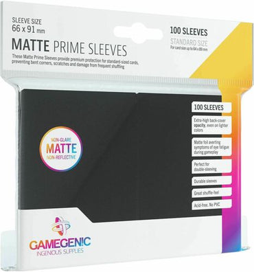 Gamegenic Matte Prime Sleeves Black 100 count