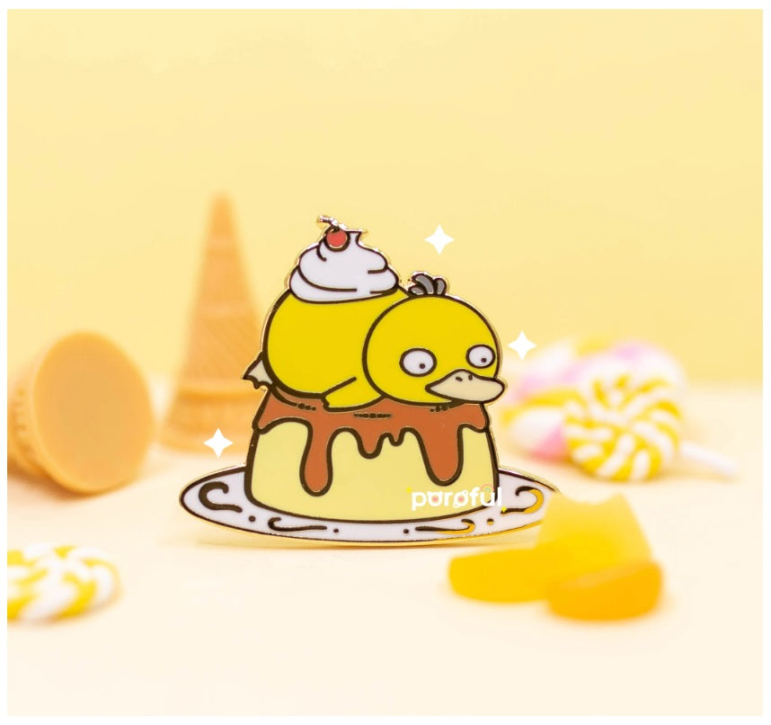 Pokemon - Psyduck Pudding Pin by Poroful