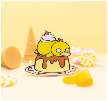 Pokemon - Psyduck Pudding Pin by Poroful
